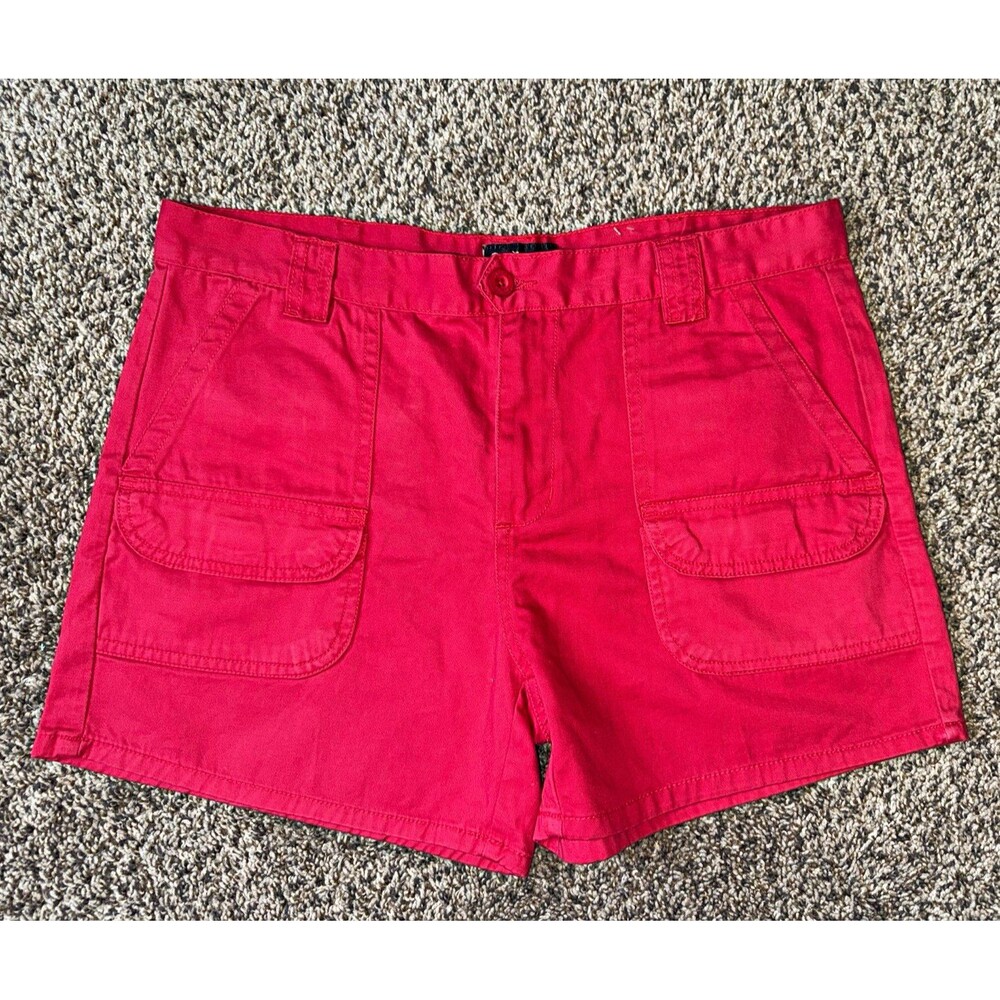 Sabree Women's Red Cotton Cargo Shorts - Size 10